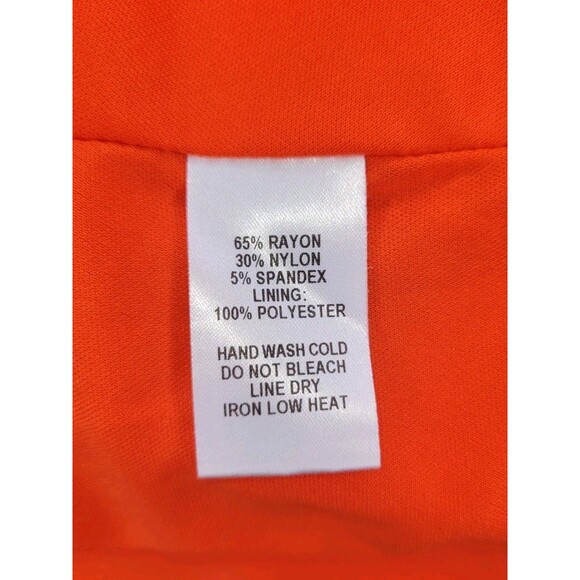 Lulus Coral Red Cocktail Midi Dress Womens LG Stretch V Neck Sexy Elegant Classy - Picture 13 of 14